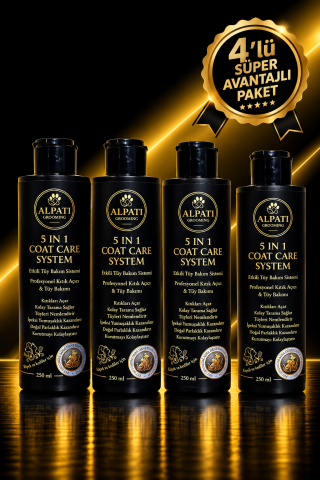 5 in 1 Coat Care System Profesyonel Kıtık Açıcı & Tüy Bakım Formülü 250 ml ( 4 LÜ )